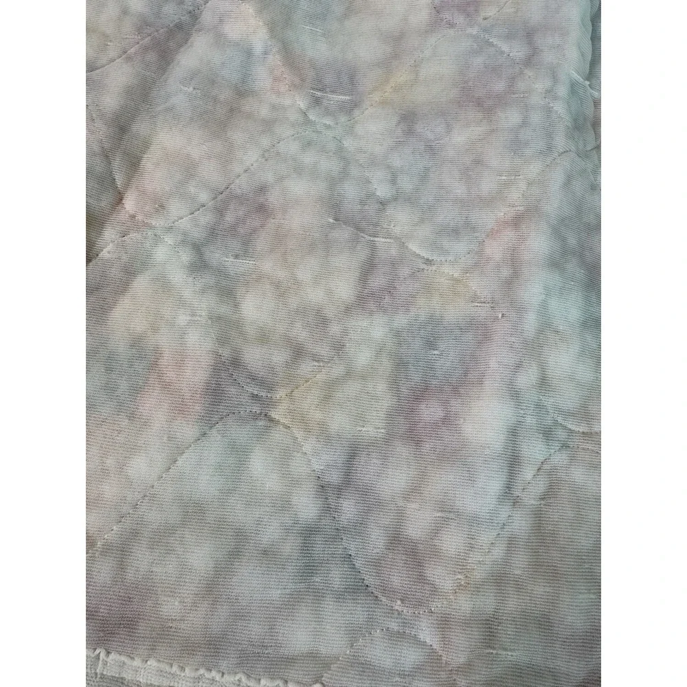 Vintage Patchwork Print Baby Quilt Multi Color Floral 42x31 Cottagecore 70s